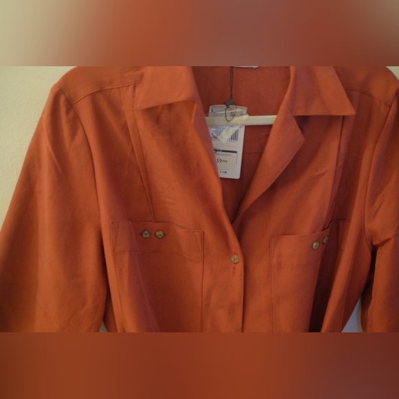 Mango Terracotta Button-Down Midi Dress - Picture 3 of 7